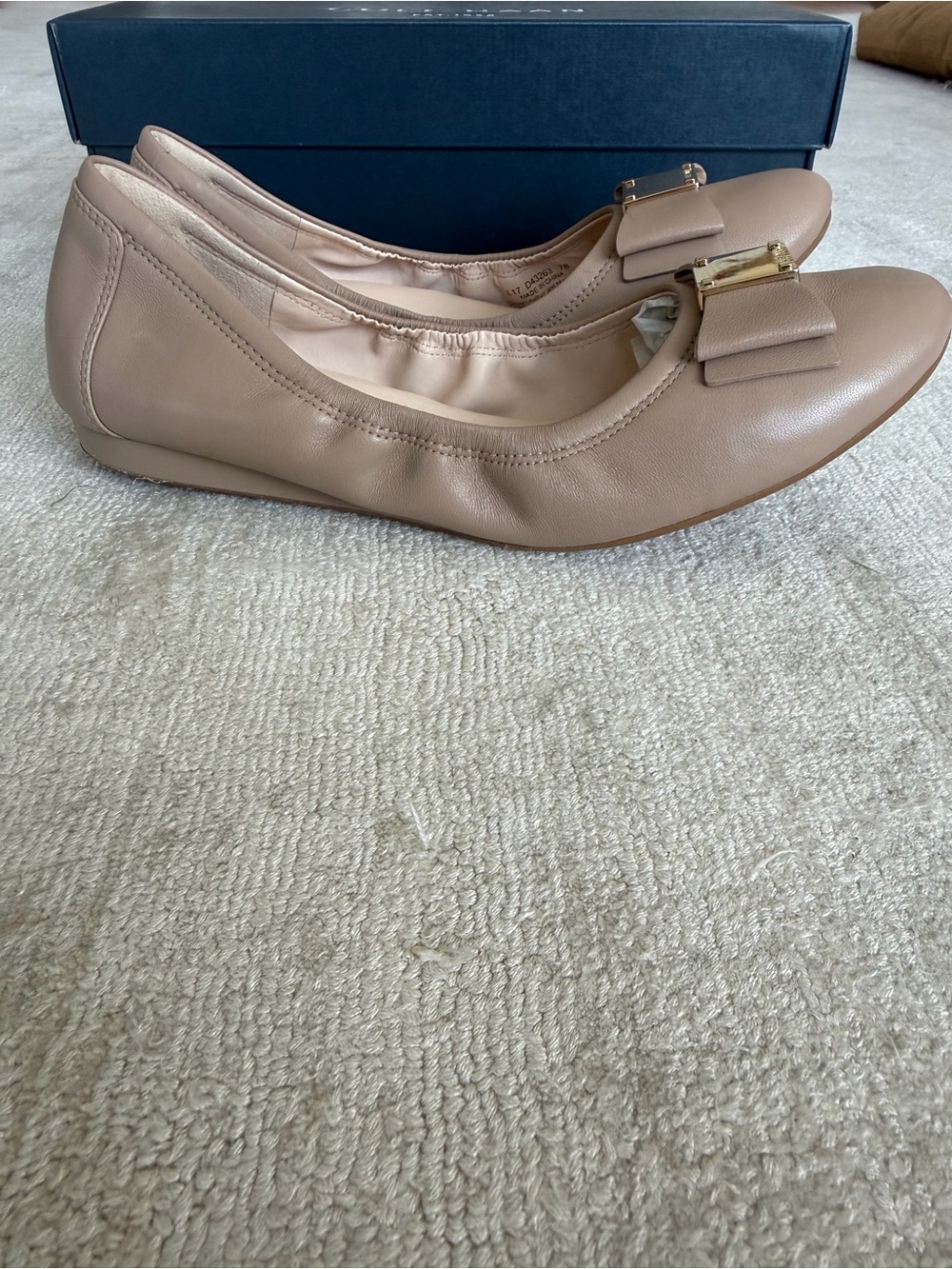Cole Haan Tali Bow Ballet Flats – Maple Leather Size 7 – New with Box - Picture 9 of 10